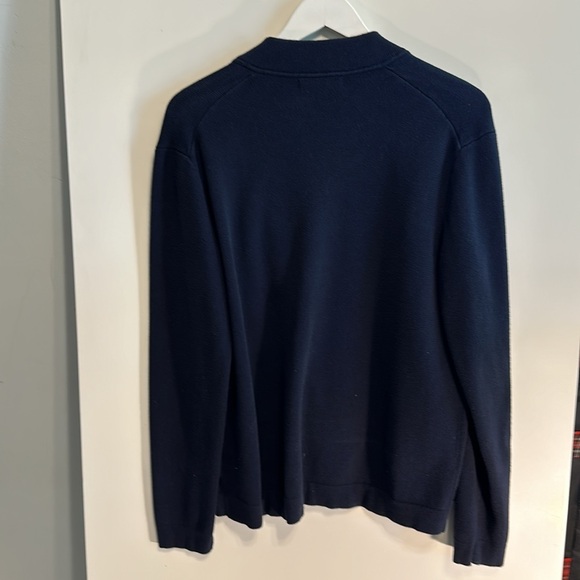 Banana Republic Unisex Button-Down Cardigan Navy Medium - Picture 2 of 6